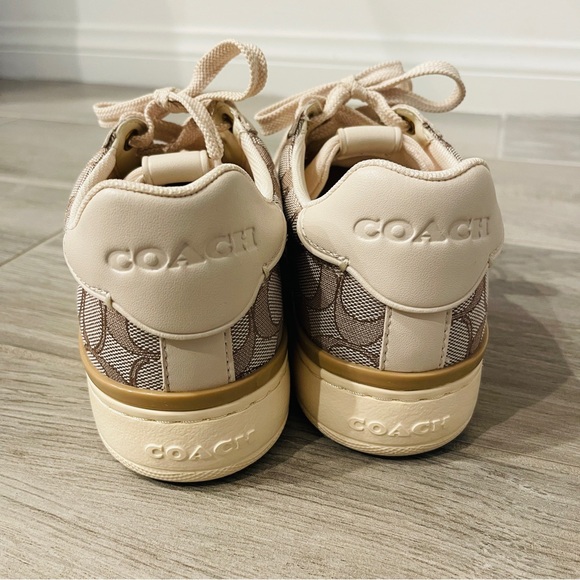Coach Women’s Lowline Signature Sneakers with Low Top Coated Canvas - Picture 7 of 11